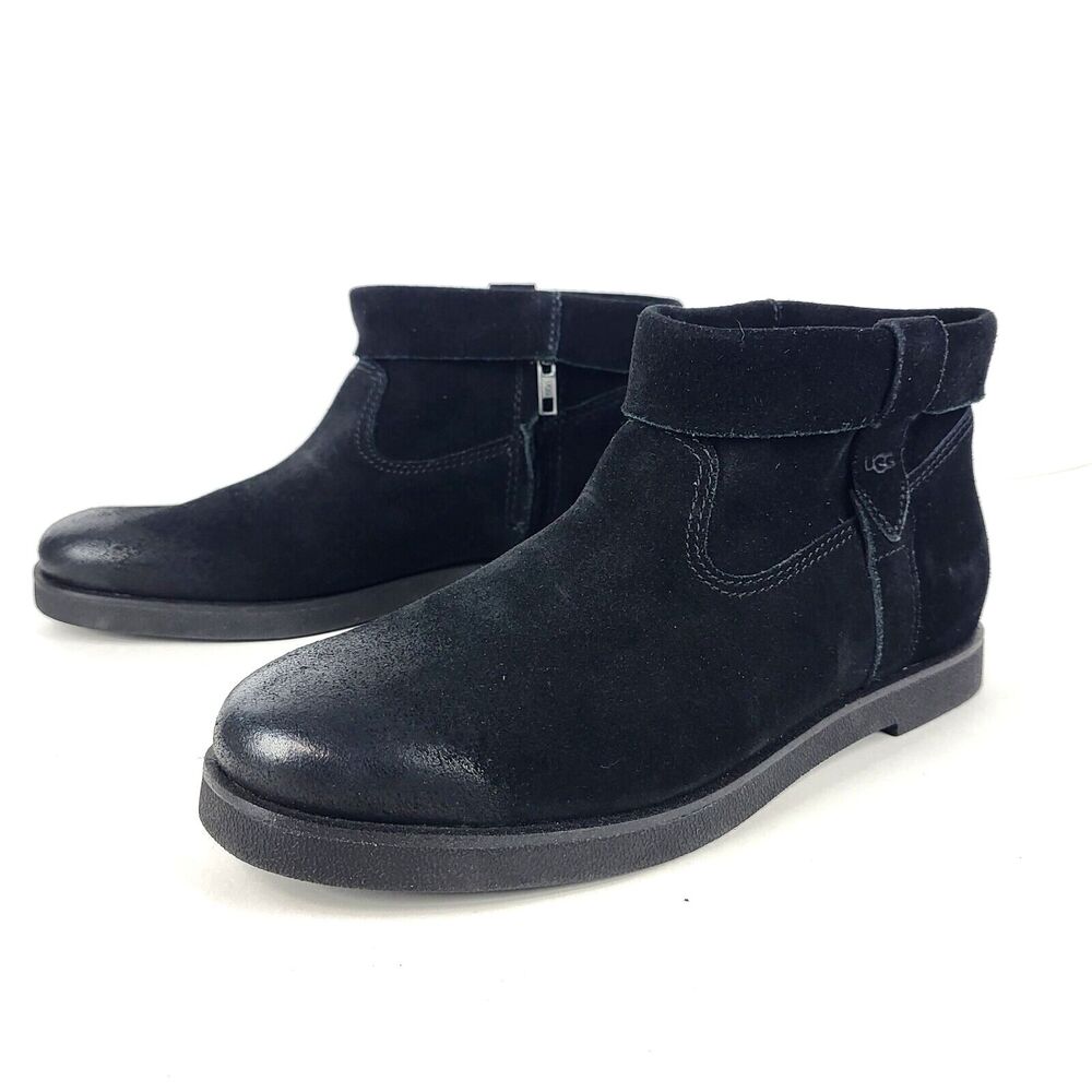 UGG Josefene Cuff Black Women’s Suede Boots size 8 NWOB